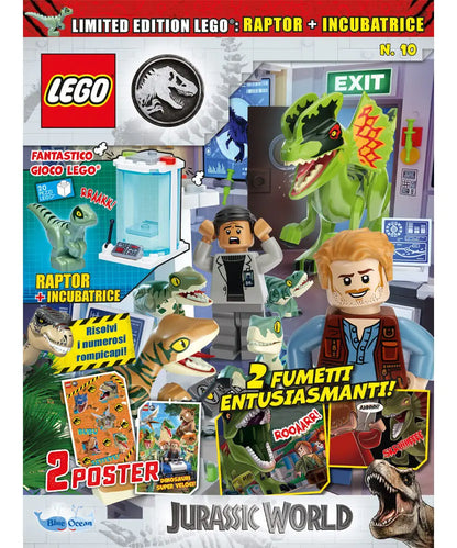 Rivista LEGO JURASSIC WORLD n. 10 - RAPTOR + INCUBATRICE