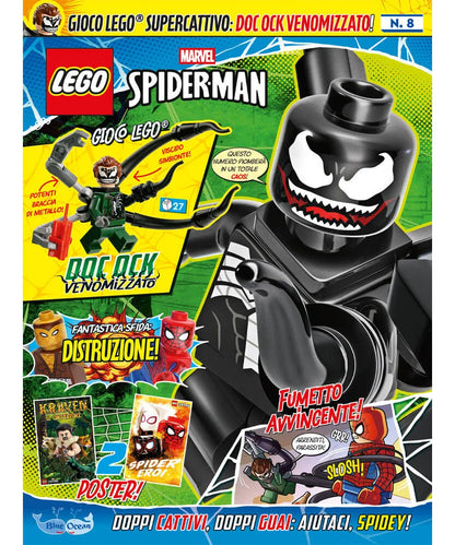 Rivista LEGO SPIDER-MAN n. 8 + DOC OCK VENOMIZZATO