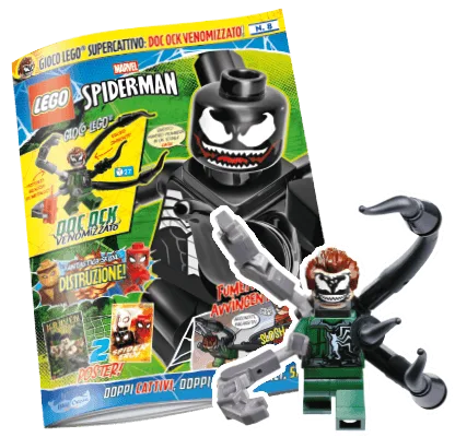 Rivista LEGO SPIDER-MAN n. 8 + DOC OCK VENOMIZZATO