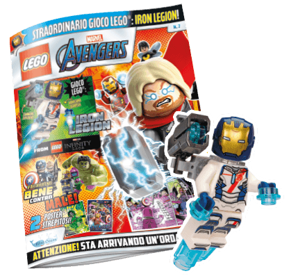 Rivista LEGO MARVEL AVENGERS n.7 + MINIFIGURE IRON LEGION!