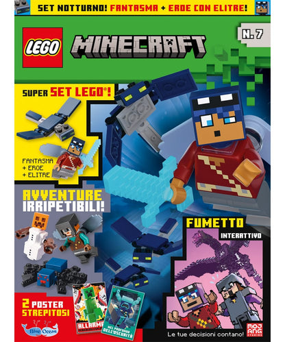 Rivista LEGO MINECRAFT n.7 - Con Fantasma + Eroe + Elitre