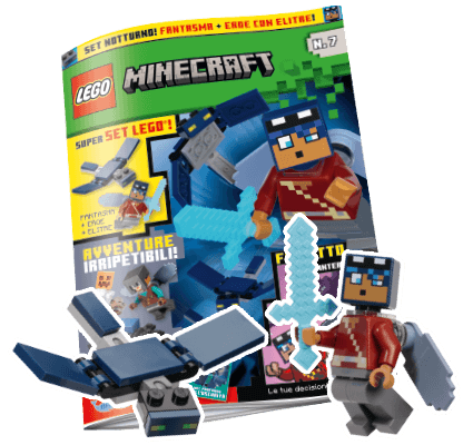 Rivista LEGO MINECRAFT n.7 - Con Fantasma + Eroe + Elitre