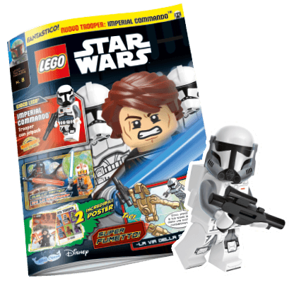 Rivista LEGO STAR WARS n.8 + MINIFIGURE TROOPER IMPERIAL COMMANDO