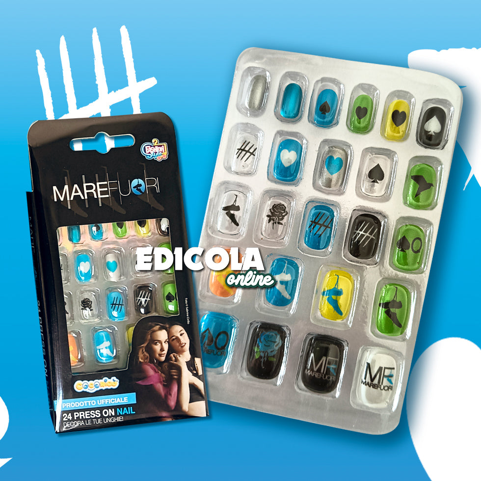 Ensemble de faux ongles, nail art adhésif, bord de mer, hors saison, 4 looks tendance