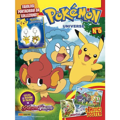 Rivista Pokemon Universe 5 - con gadget 2 portachiavi + bustina di Cronoforze