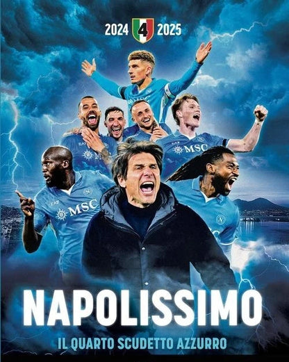 Livre Napolissimo - Gazzetta dello Sport - Naples Champion d'Italie 2024-25 - 4ème Scudetto 