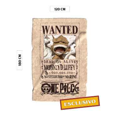 Coperta Plaid One Piece 180x120 cm - Wanted Luffy