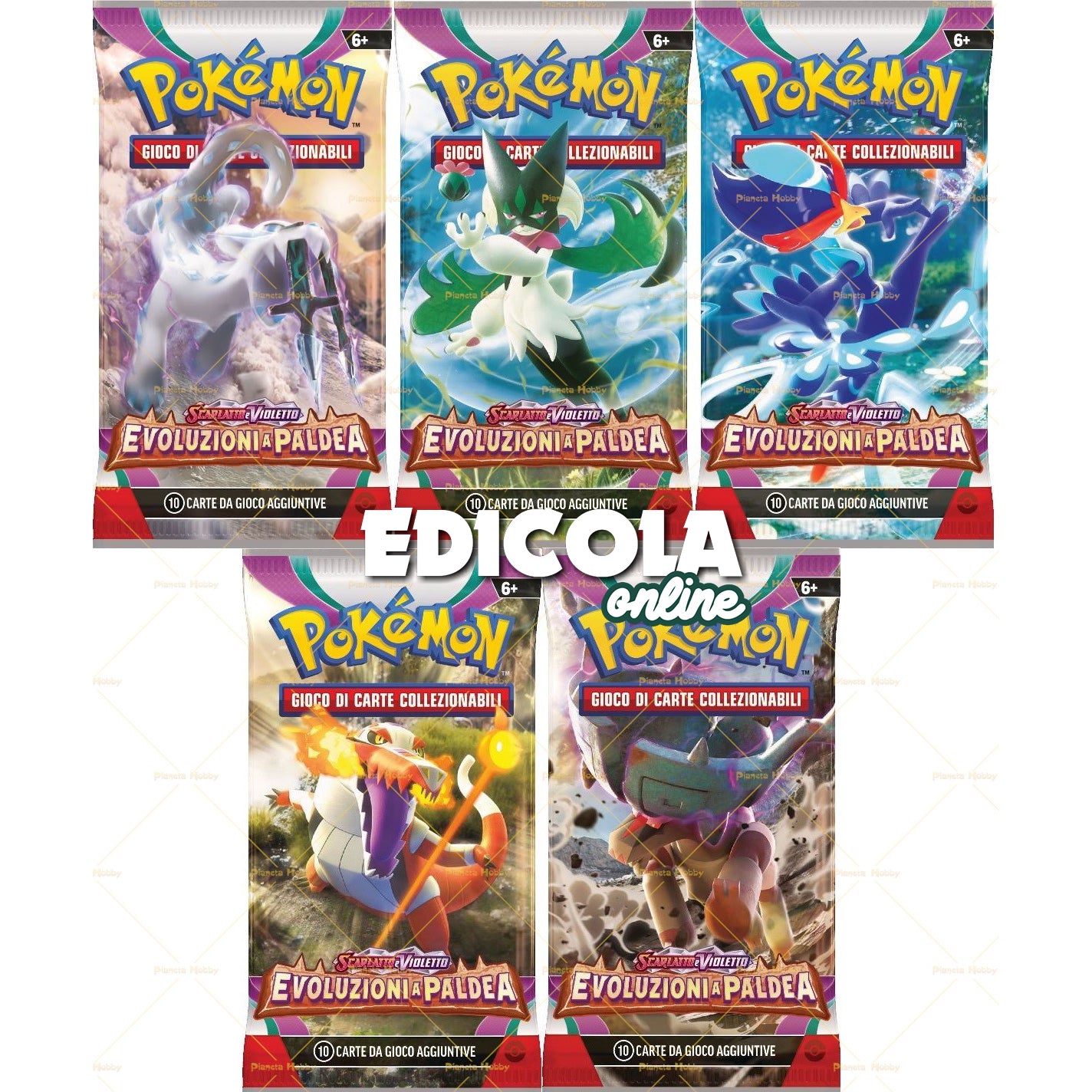 Single Pokémon ITA Sealed Packets - 3 Expansion Game Cards in Italian - S&V