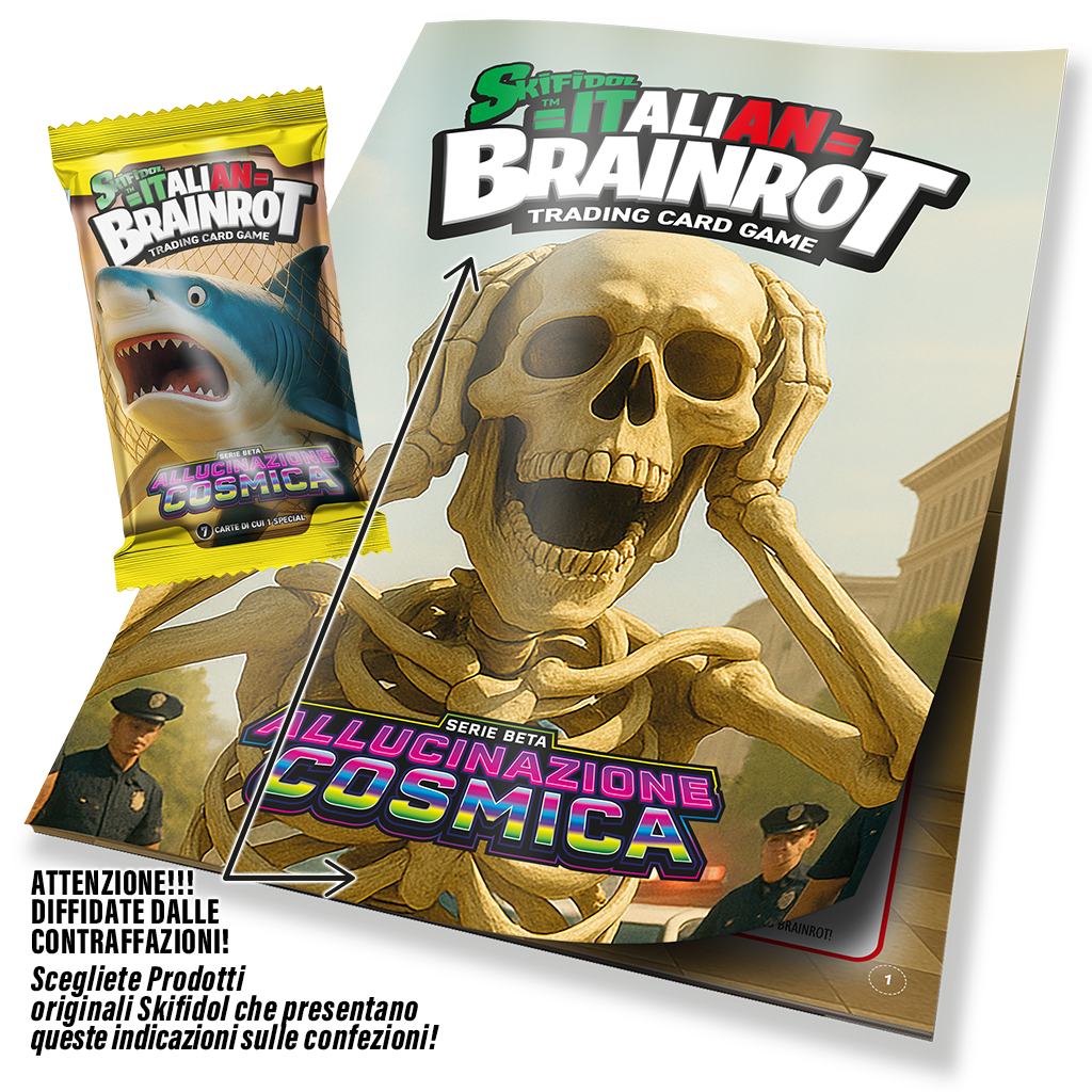 Bustine di 14 Card di Skifidol Italian Brainrot ALLUCINAZIONE COSMICA