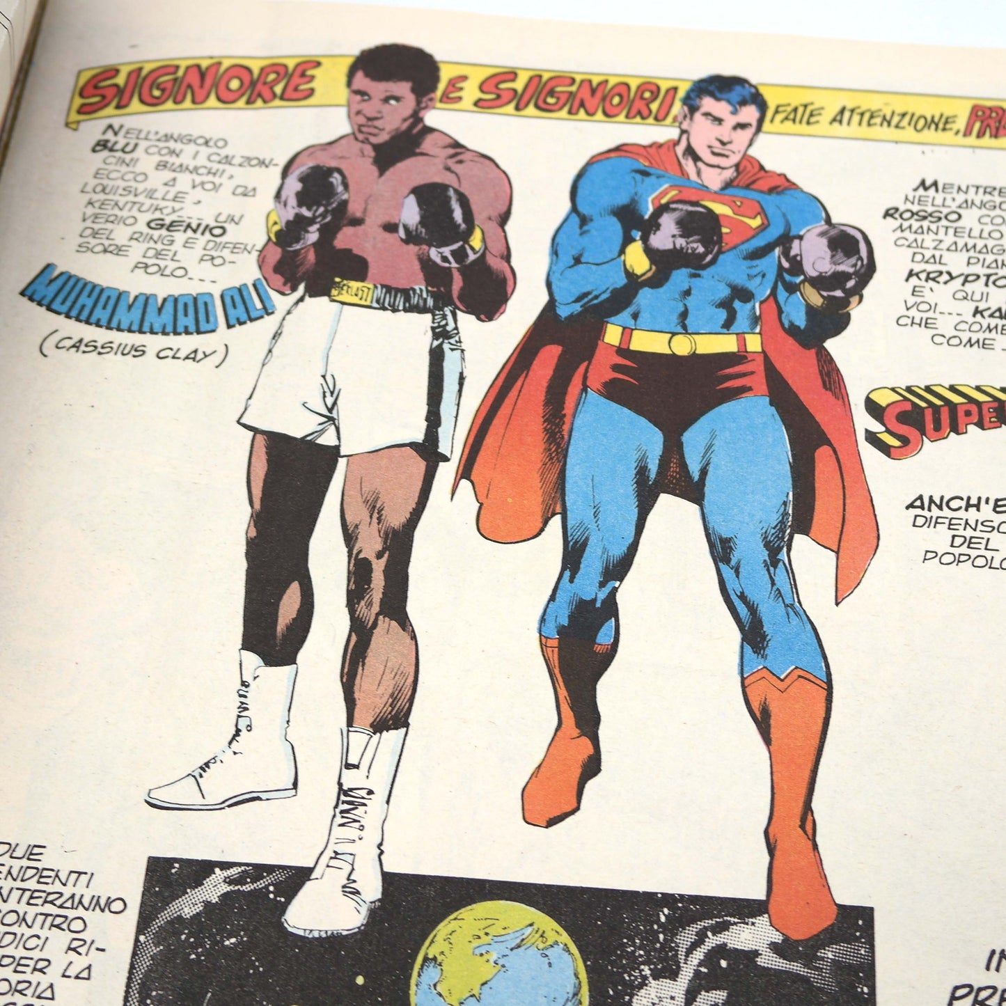 SUPERMAN gegen CASSIUS CLAY (MUHAMMAD ALI) 1978 – EDITORE CENISIO – Das Match des Jahrhunderts