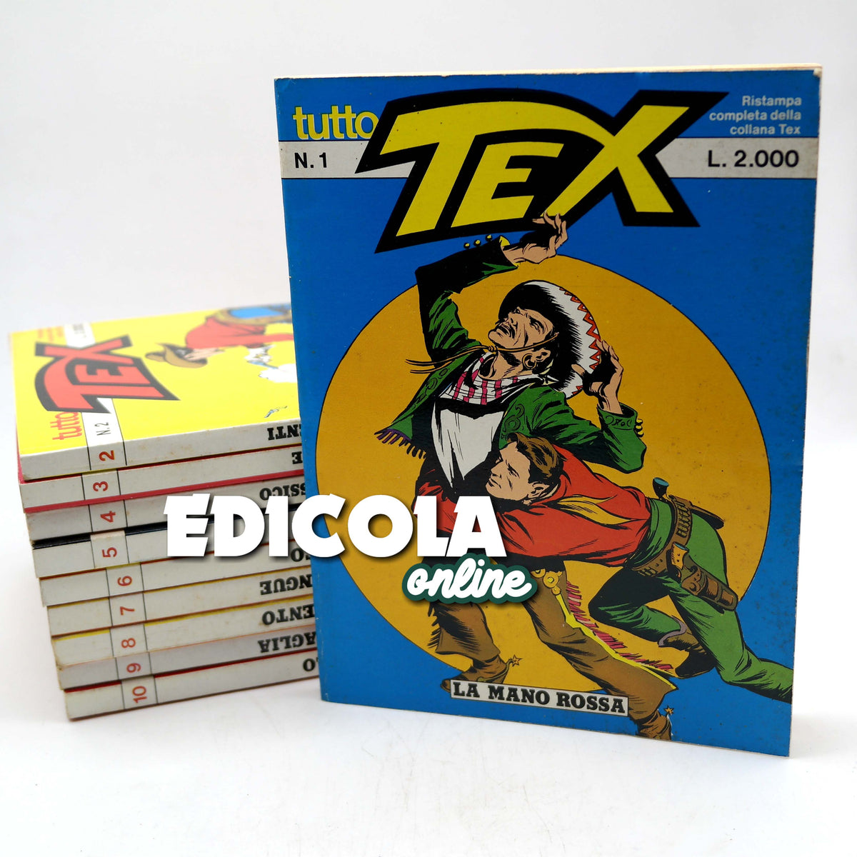 Fumetti Tutto TEX WILLER Ristampa Completa da n 1 a 10 La Mano Rossa lotto Usati