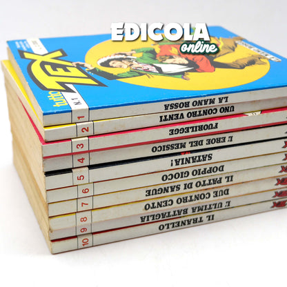 Fumetti Tutto TEX WILLER Ristampa Completa da n 1 a 10 La Mano Rossa lotto Usati