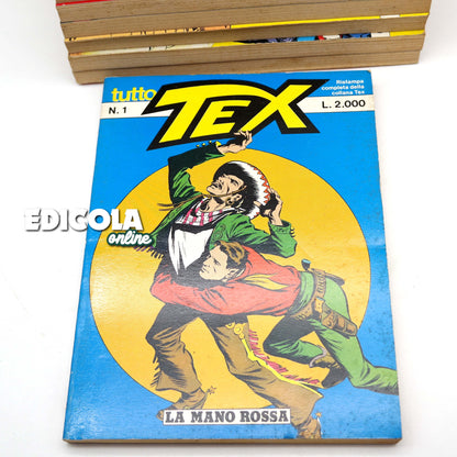 Fumetti Tutto TEX WILLER Ristampa Completa da n 1 a 10 La Mano Rossa lotto Usati