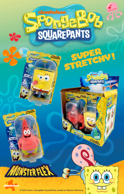 Scegli personaggio SPONGEBOB Squarepants MONSTERFLEX Action Figure allungabili (2026)