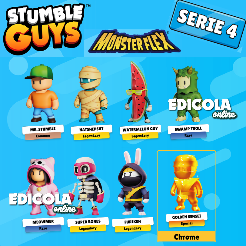 STUMBLE GUYS Charaktere Serie 1 2 Monsterflex Super ausziehbare 3D-Actionfiguren