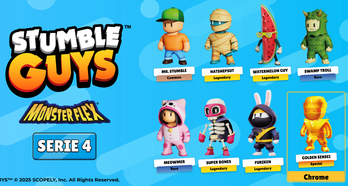 STUMBLE GUYS Charaktere Serie 1 2 Monsterflex Super ausziehbare 3D-Actionfiguren