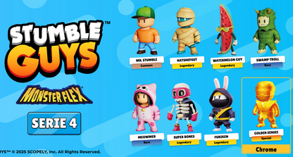 STUMBLE GUYS Charaktere Serie 1 2 Monsterflex Super ausziehbare 3D-Actionfiguren