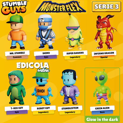 STUMBLE GUYS Charaktere Serie 1 2 Monsterflex Super ausziehbare 3D-Actionfiguren