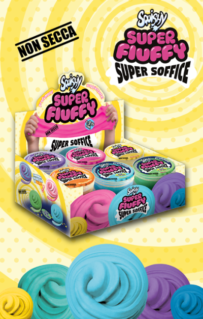 Glas mit SQUISHY SUPER FLUFFY Farbwechselnder, duftender Antistress-Schleim Hobby