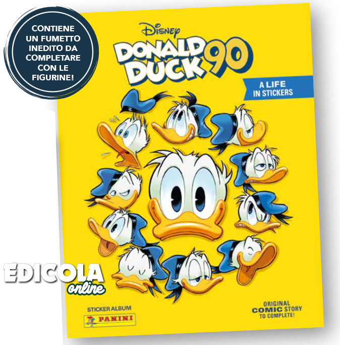 Scegli il tuo set di Bustine e/o Album Donald Duck 90 - Figurine Panini 2024 - Paperino