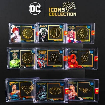 DC Icons Black Gold - Card 3D Metallica Esclusiva
