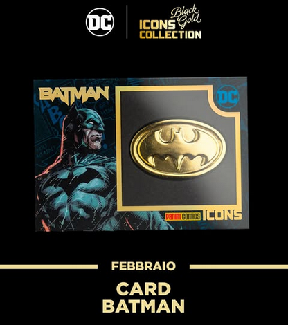 DC Icons Black Gold - Card 3D Metallica Esclusiva