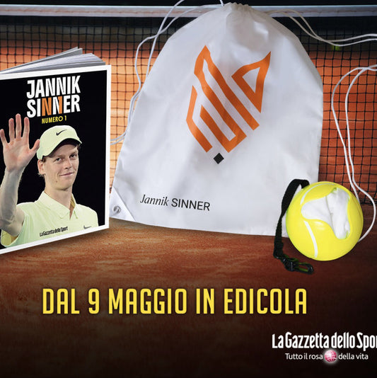 Jannik SINNER Livre et Gadget Numéro 1 Sac officiel Red Fox