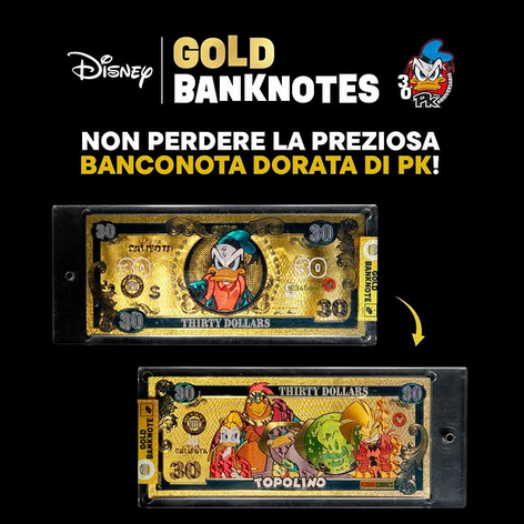 Billets de banque Disney en or à l'effigie de Mickey Mouse ! - Billets à collectionner