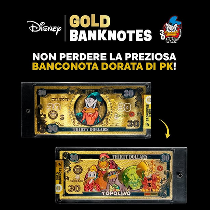 Billets de banque Disney en or à l'effigie de Mickey Mouse ! - Billets à collectionner