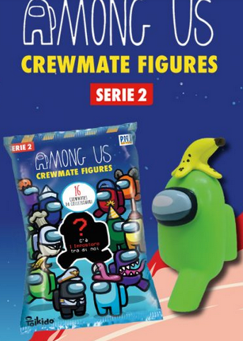 mini figurines 3D des personnages de la série 3 AMONG US Toikido Crewmate Newsstand
