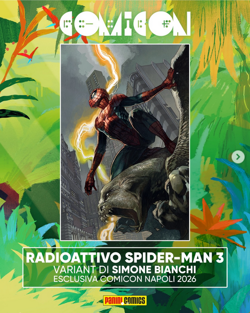 Fumetto SPIDER-MAN Radioattivo 3/888 Variant Comicon Napoli 2026 Simone Bianchi