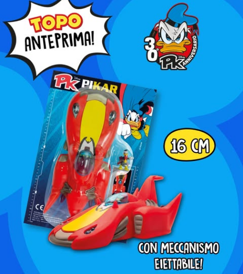 Fumetto Topolino n. 3688 Con Gadget Pi-Kar Auto di Paperinik Pk30 PK