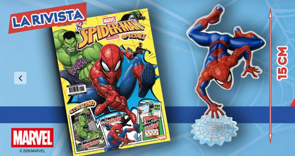 Rivista Spider-Man Magazine Speciale con Statuetta in Acrilico 15cm