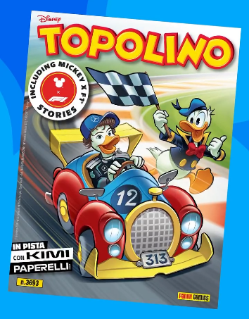 Fumetto TOPOLINO libretto n. 3693 da Collezione Cover dedicata a Kimi Antonelli