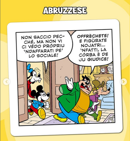 Strip strip TOPOLINO knjižica br. 3697 - 5 verzija, od kojih 4 na dijalektu 2026