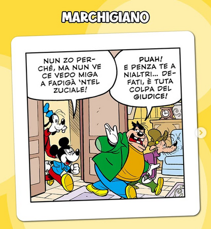 Strip strip TOPOLINO knjižica br. 3697 - 5 verzija, od kojih 4 na dijalektu 2026