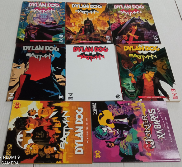 Kompletna saga 8x stripova DYLAN DOG i BATMAN brojevi 0 1 2 3 + varijantna naslovnica Joker
