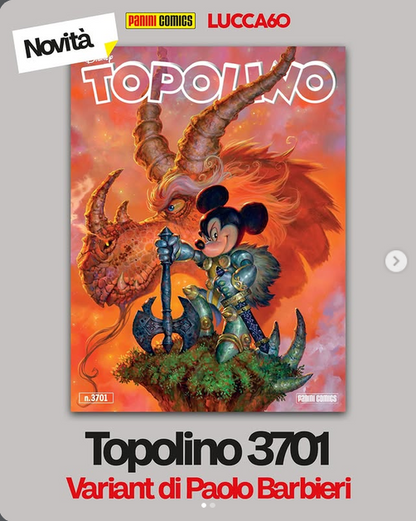 Fumetto di TOPOLINO Variant Cover 3701 e/o 3702 Libretto Originale Lucca Comics 2026