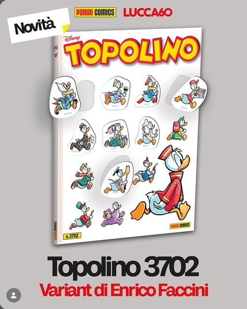 Fumetto di TOPOLINO Variant Cover 3701 e/o 3702 Libretto Originale Lucca Comics 2026