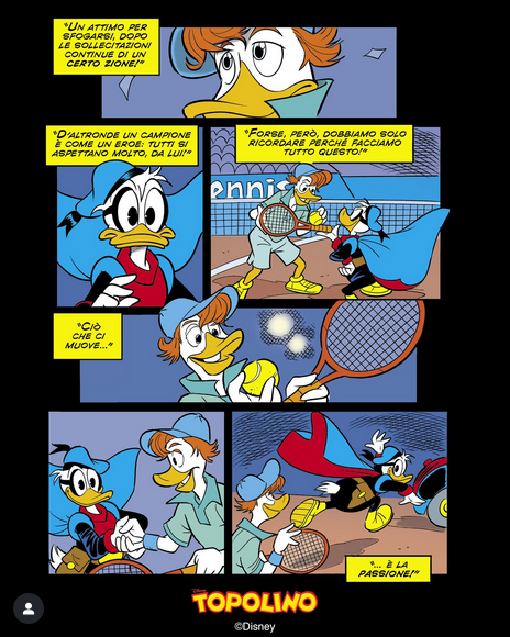 Fumetto TOPOLINO libretto n. 3650 da Collezione Cover dedicata a Jannik Sinner