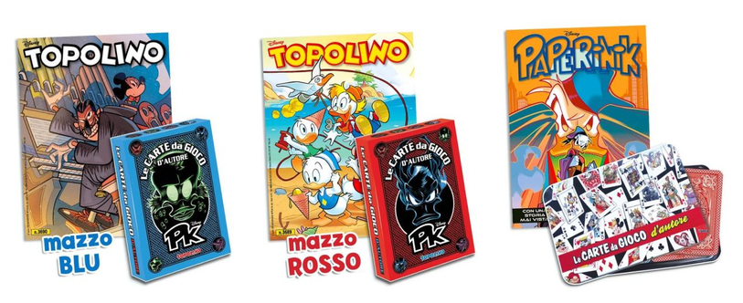 Fumetto TOPOLINO 3689 + 3690 Sigillato Edicola da Collezione + 2x Mazzo di carte 2026 Blisterato