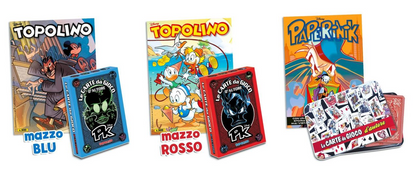 Fumetto TOPOLINO 3689 + 3690 Sigillato Edicola da Collezione + 2x Mazzo di carte 2026 Blisterato
