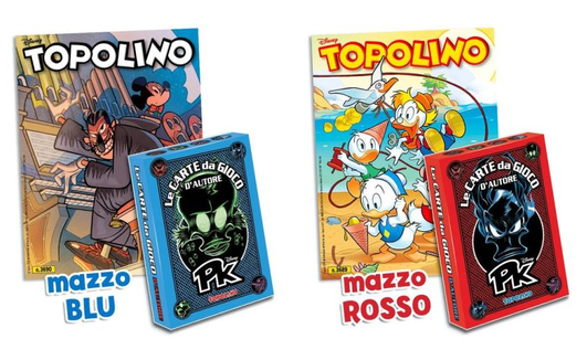Fumetto TOPOLINO 3689 + 3690 Sigillato Edicola da Collezione + 2x Mazzo di carte 2026 Blisterato