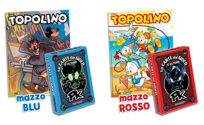 Fumetto TOPOLINO 3689 + 3690 Sigillato Edicola da Collezione + 2x Mazzo di carte 2026 Blisterato