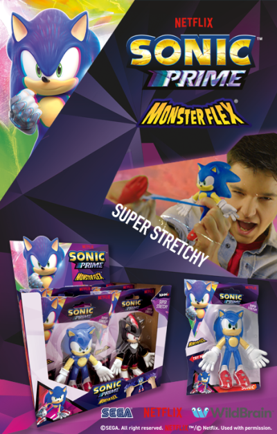 Scegli personaggio SONIC Prime MONSTERFLEX Action Figure allungabili