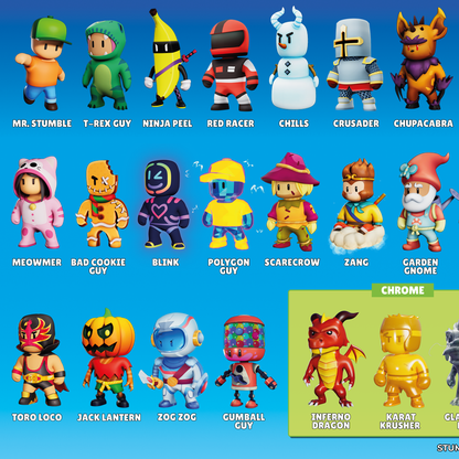 Choisissez les personnages STUMBLE GUYS mini figurines série 4, collection de figurines d'action 3D