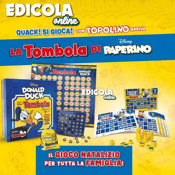 Set Completo 2/2 - Tombola di Paperino Donald Duck 90 + fumetti di Topolino 3600 + 3601