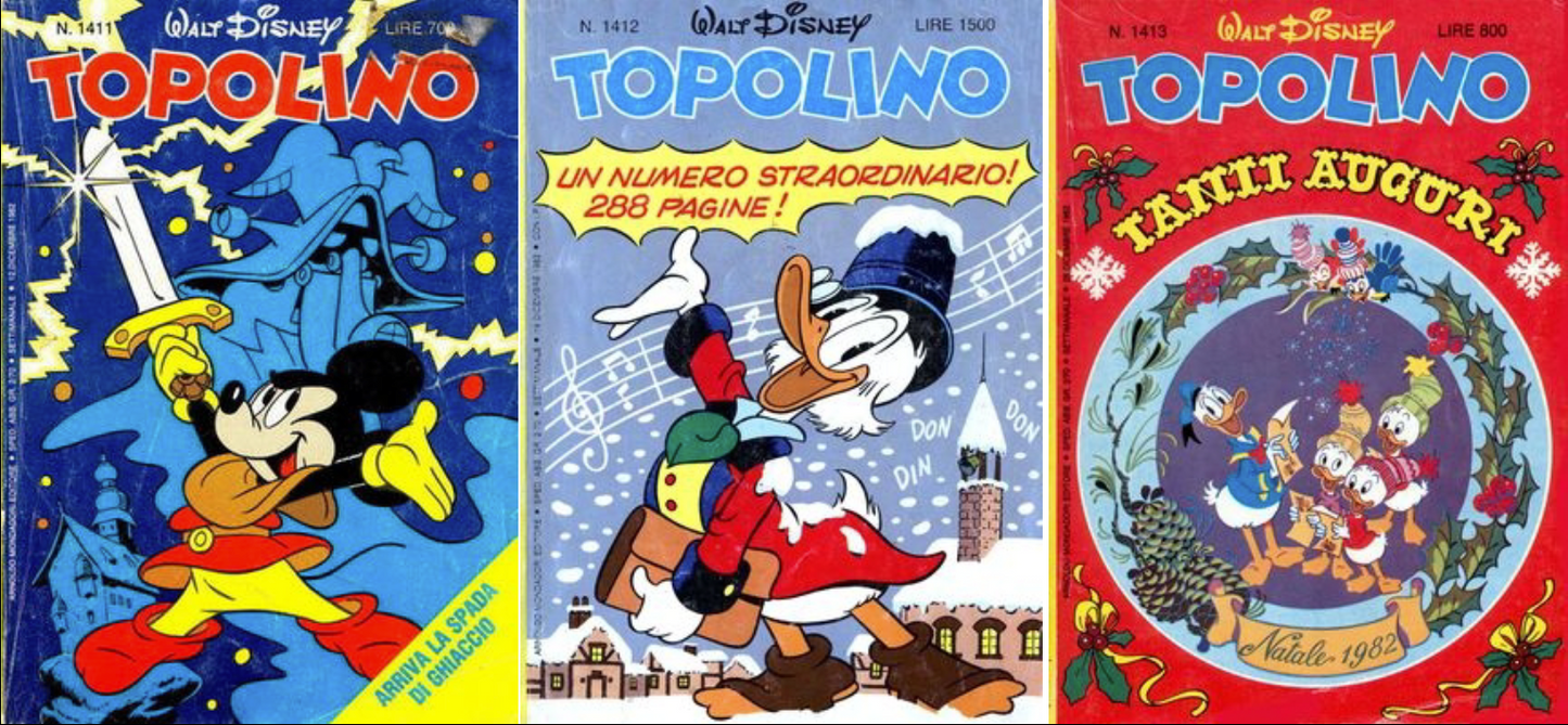 I'm selling all the used comic books from the complete SAGA OF MICKEY MOUSE AND THE LEGEND OF THE ICE SWORD series, booklet format.