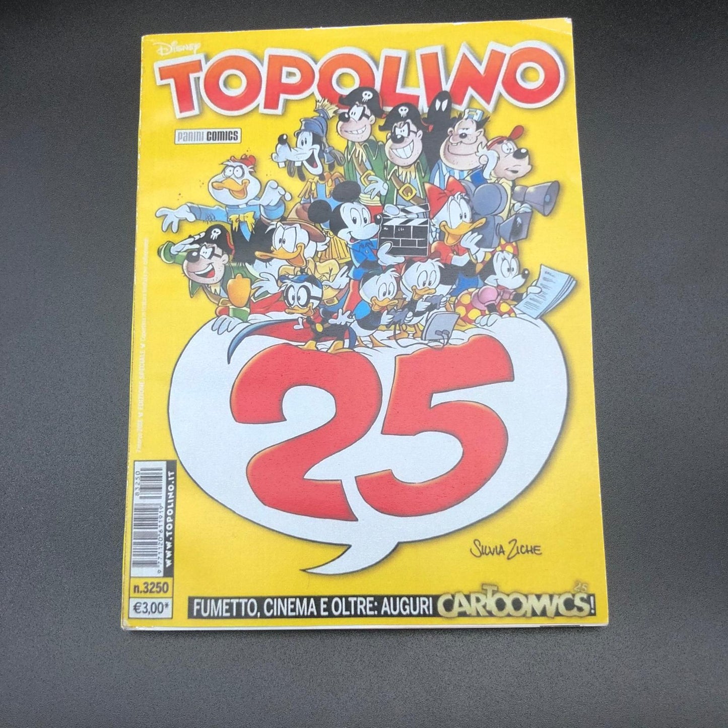 Mickey Mouse a épinglé le numéro de bande dessinée n. 1 RÉIMPRESSION Collector 60lire Vintage Rare