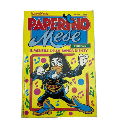 Strip strip s naslovnicom posvećenom Michaelu Jacksonu - Paperino Mese 1988.